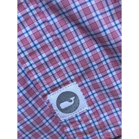 Vineyard Vines Performance Slim Fit Murray Shirt Pink Plaid Button-Down XL - Picture 3 of 6
